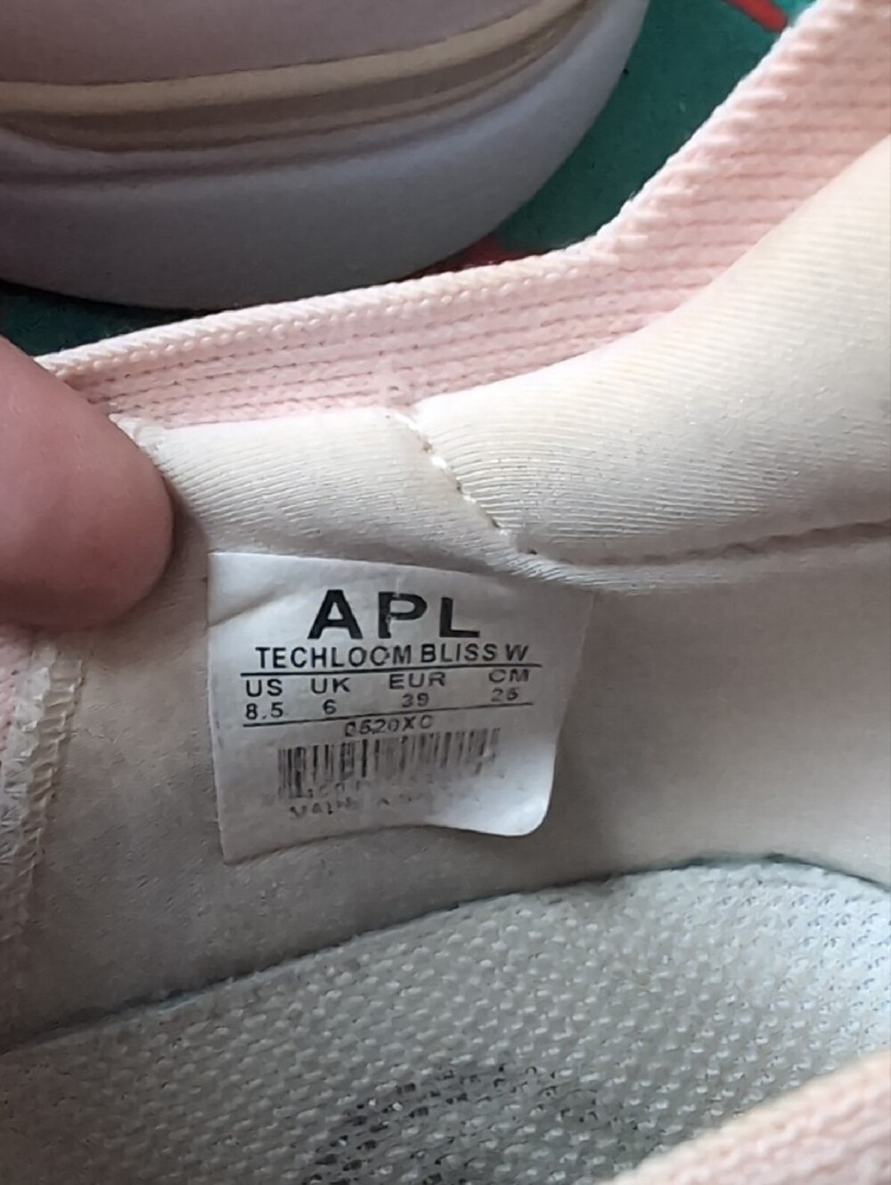 APL Knit Slip-On Sneakers in Blush Pink & Charcoal Strap - Picture 6 of 7